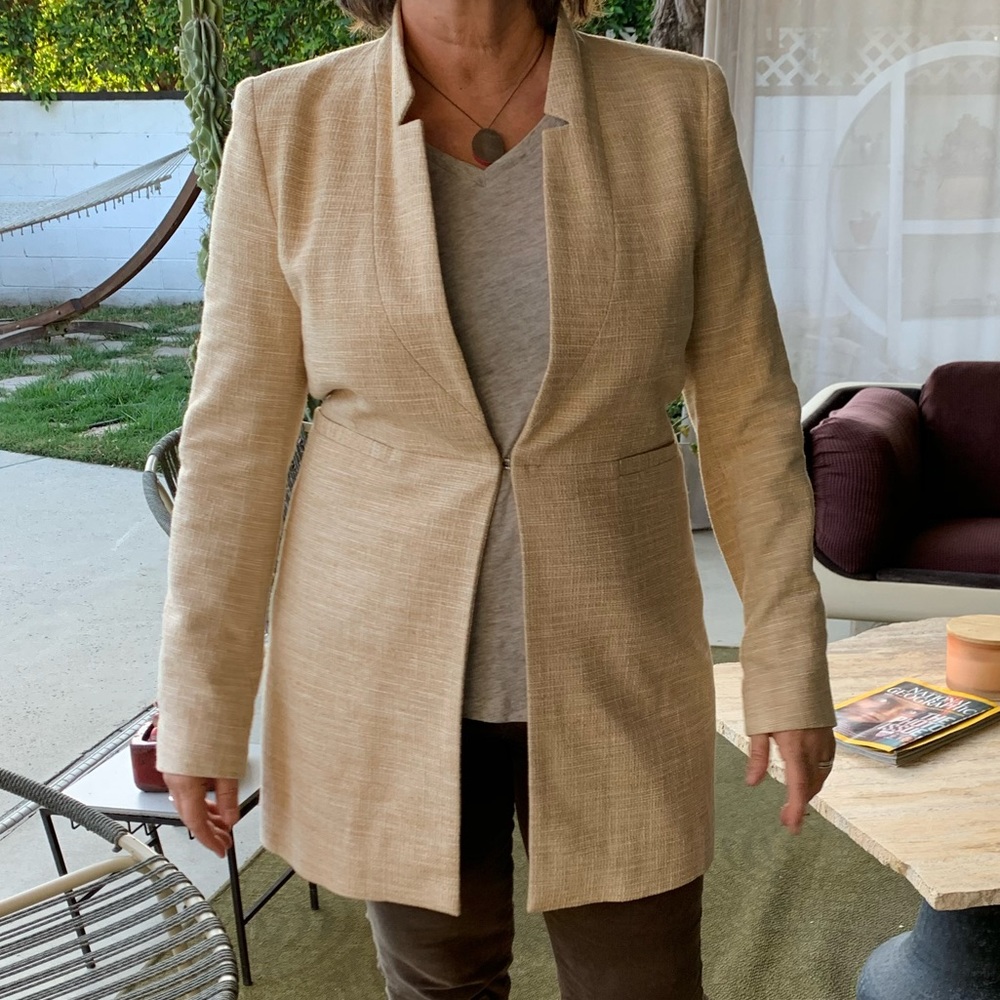 tailored long blazer